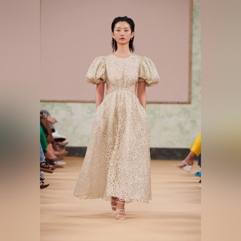 Aje Patina Cream Lace Dress, AU 16/US 12